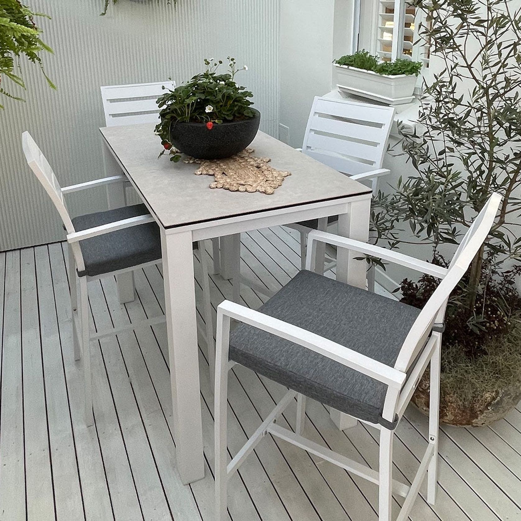 Adele Outdoor Ceramic Bar Table -140 x 74cm gallery detail image