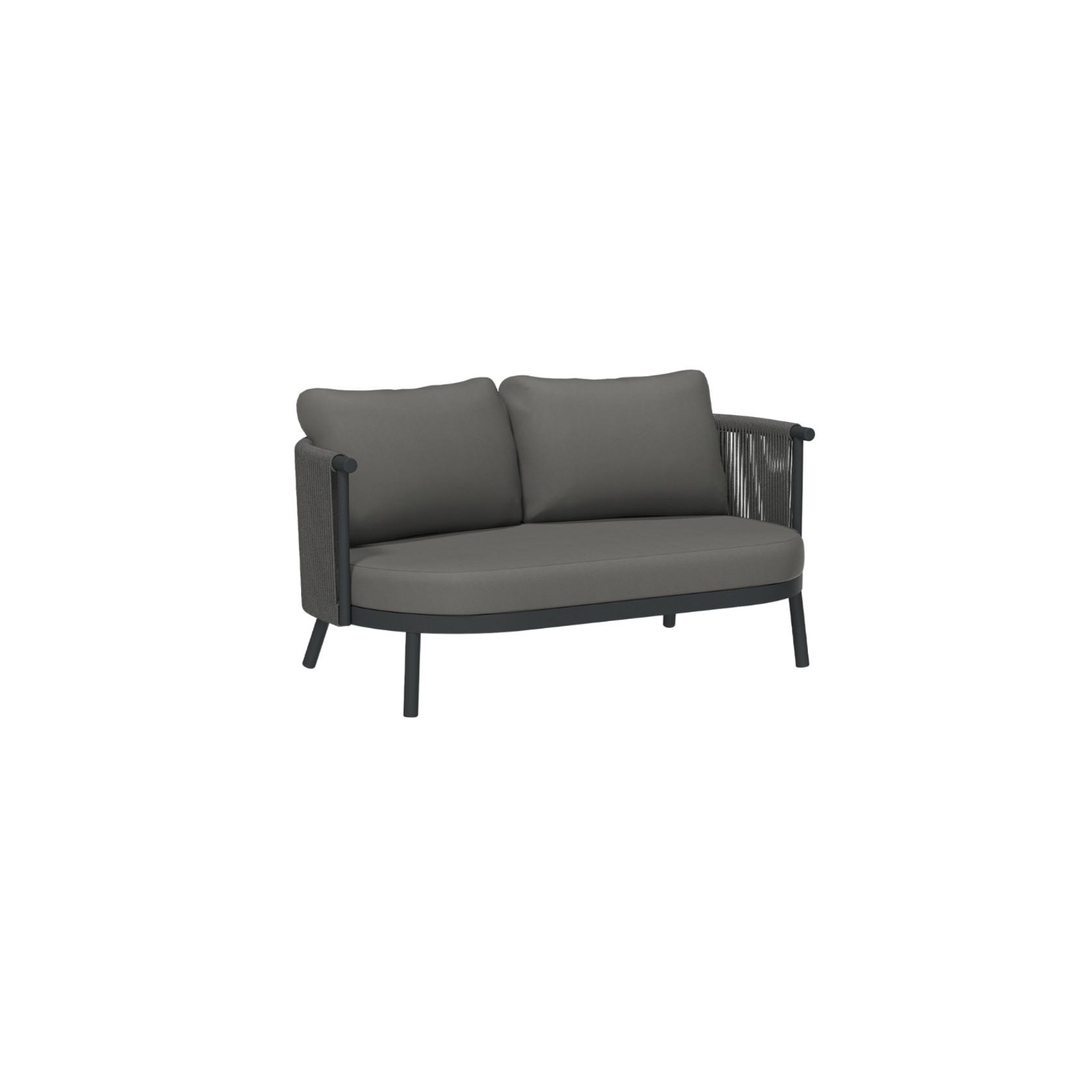 Chloe Outdoor 3-Seater Sofa-Charcoal gallery detail image