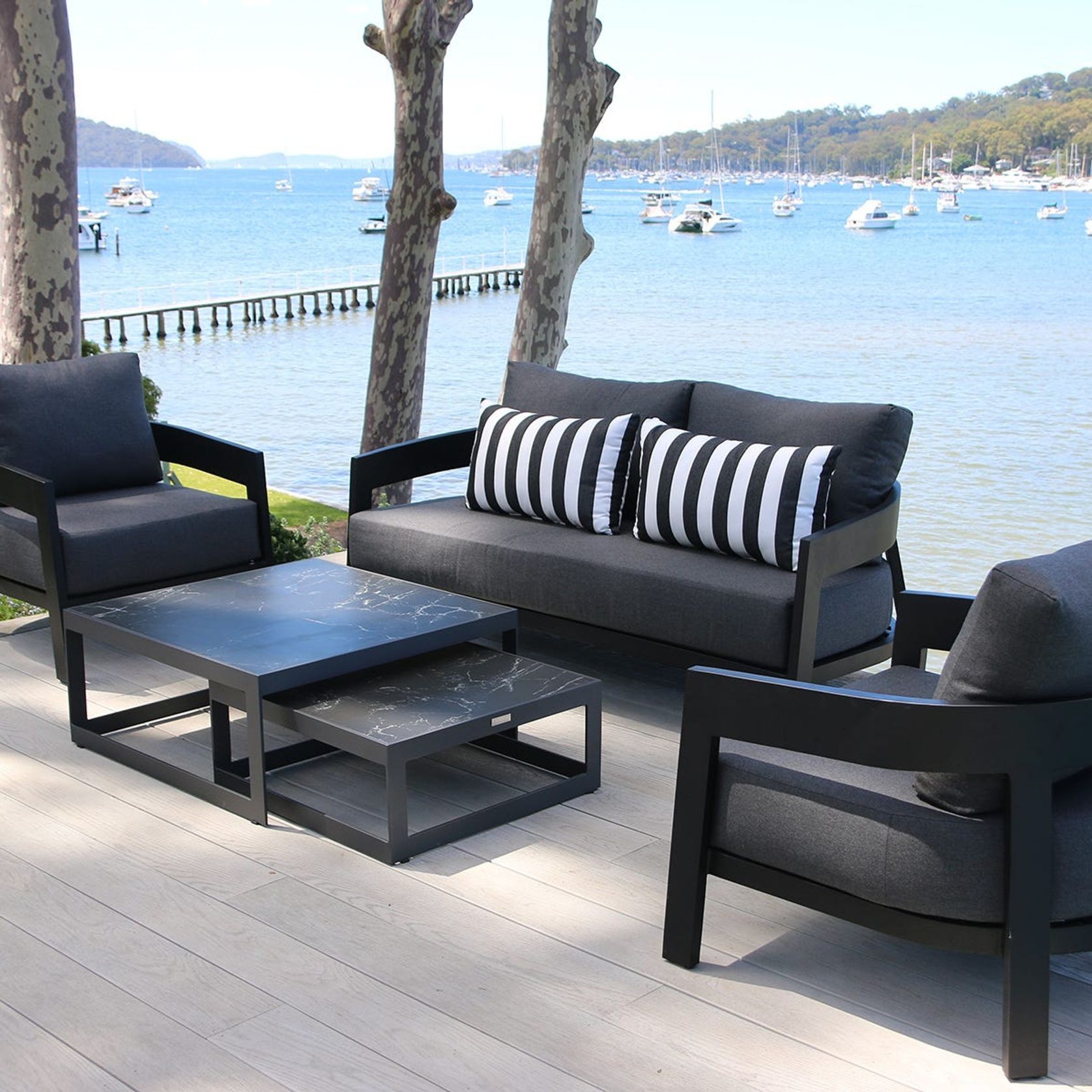 Ubud 4pc Aluminium Outdoor Lounge Setting gallery detail image