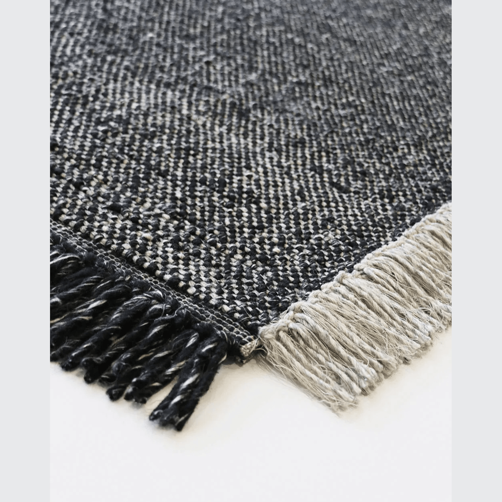 Baya Ulster Floor Rug - Black/Natural | Three Sizes gallery detail image