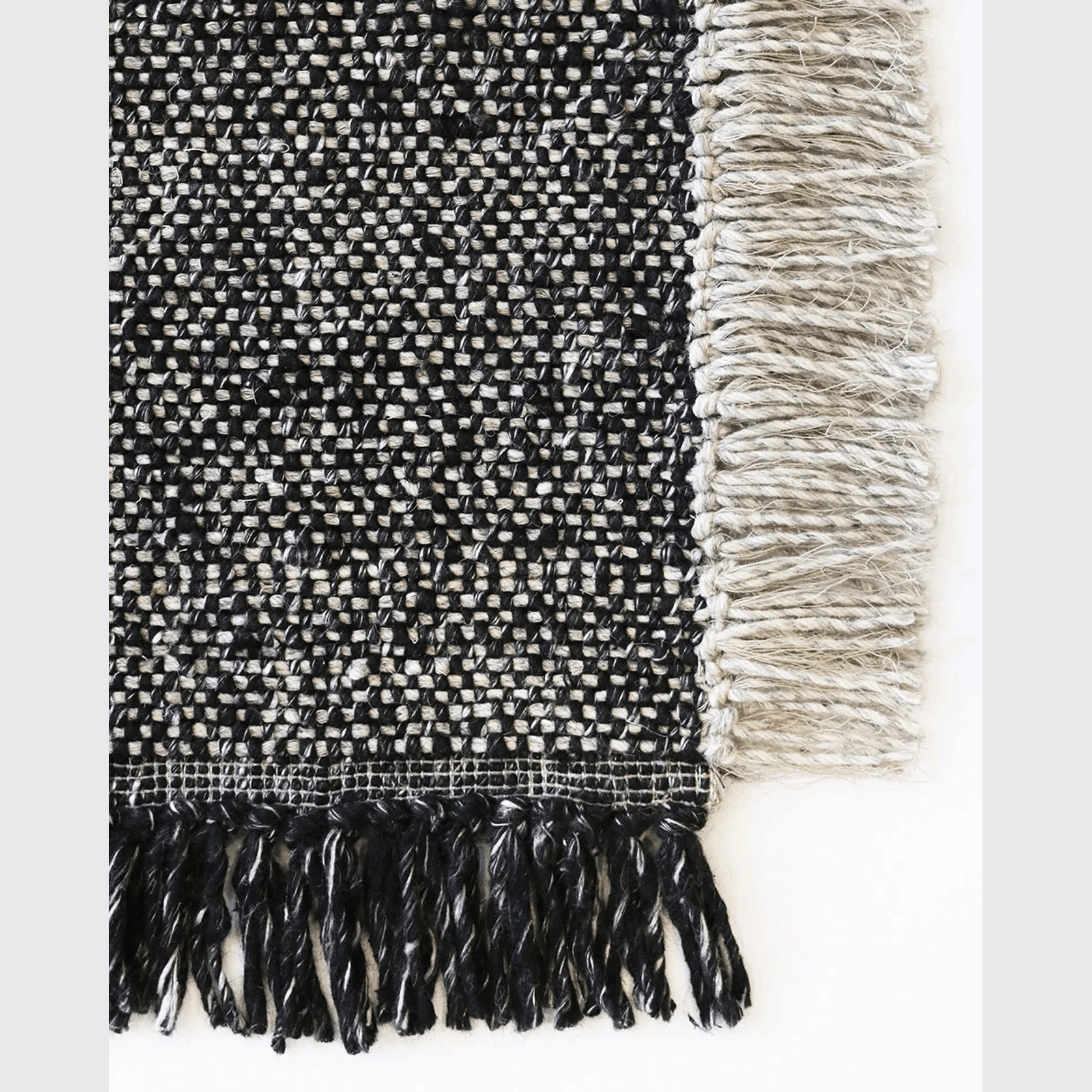 Baya Ulster Floor Rug - Black/Natural | Three Sizes gallery detail image