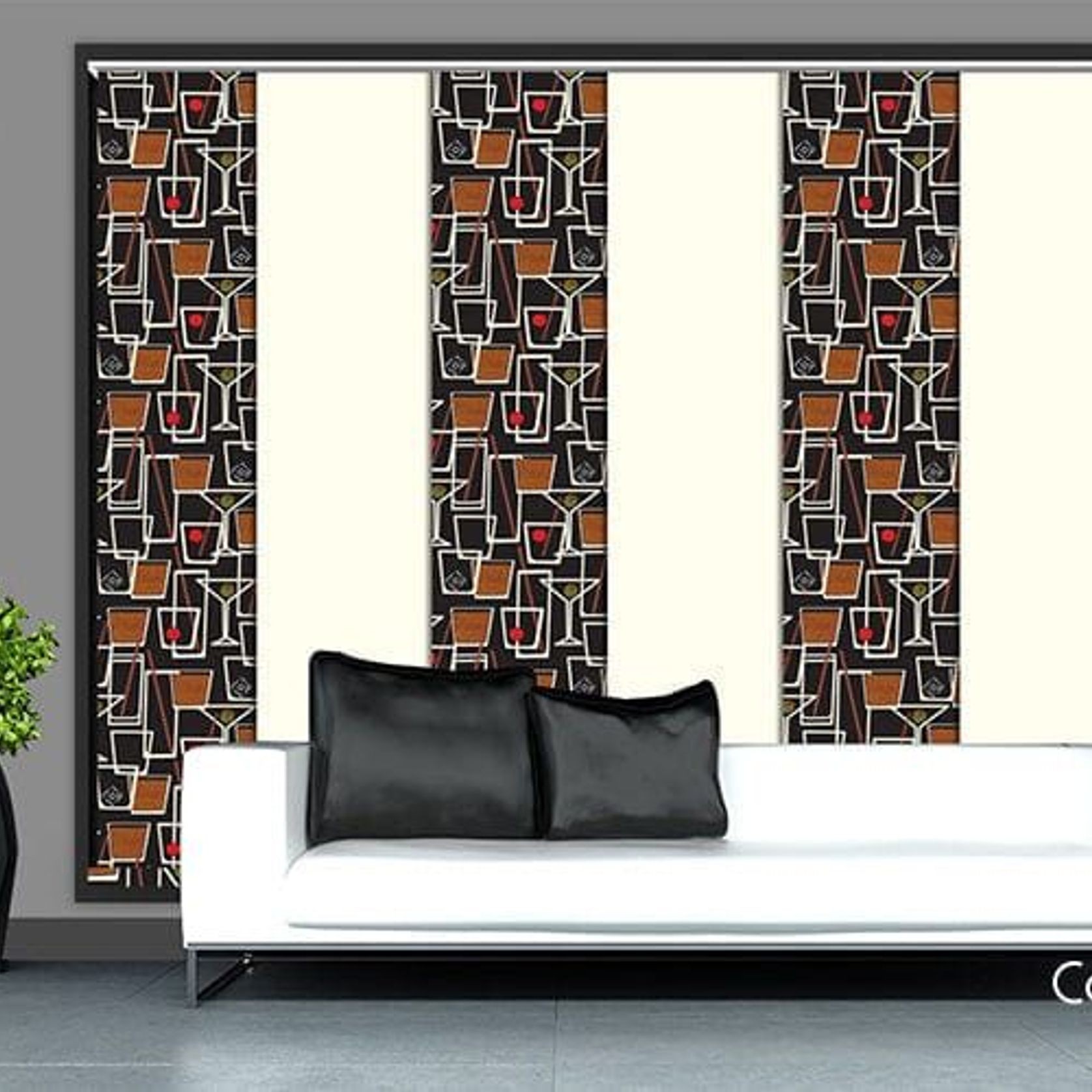 Premium Blackout Panel Blinds - 3 Panel gallery detail image