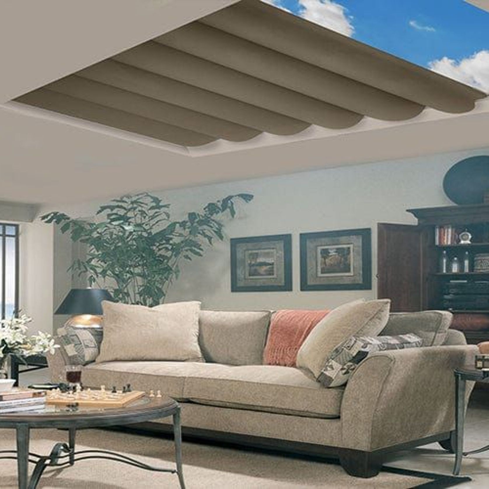 Premium Sunscreen Roman Skylight Blinds gallery detail image