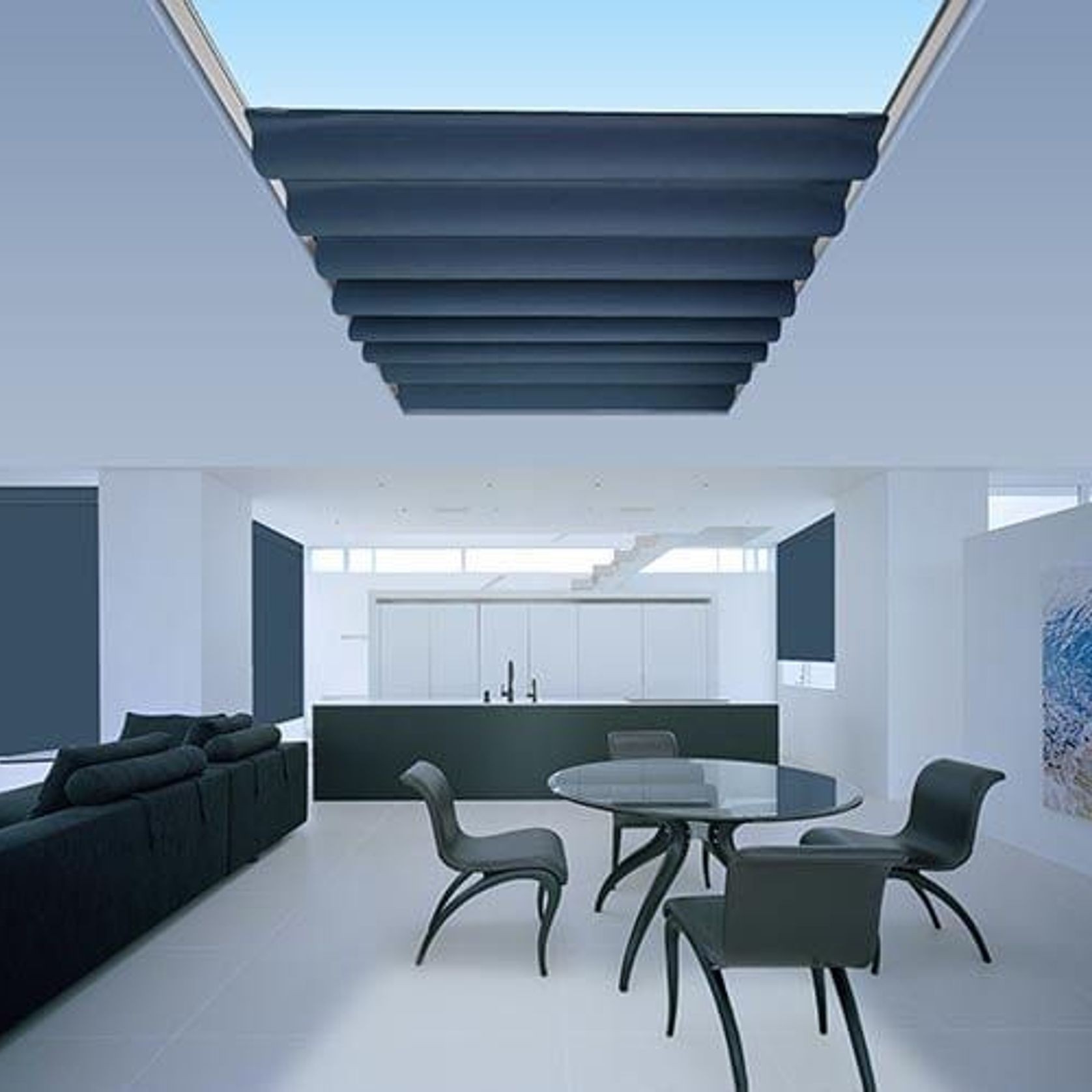 Premium Sunscreen Roman Skylight Blinds gallery detail image