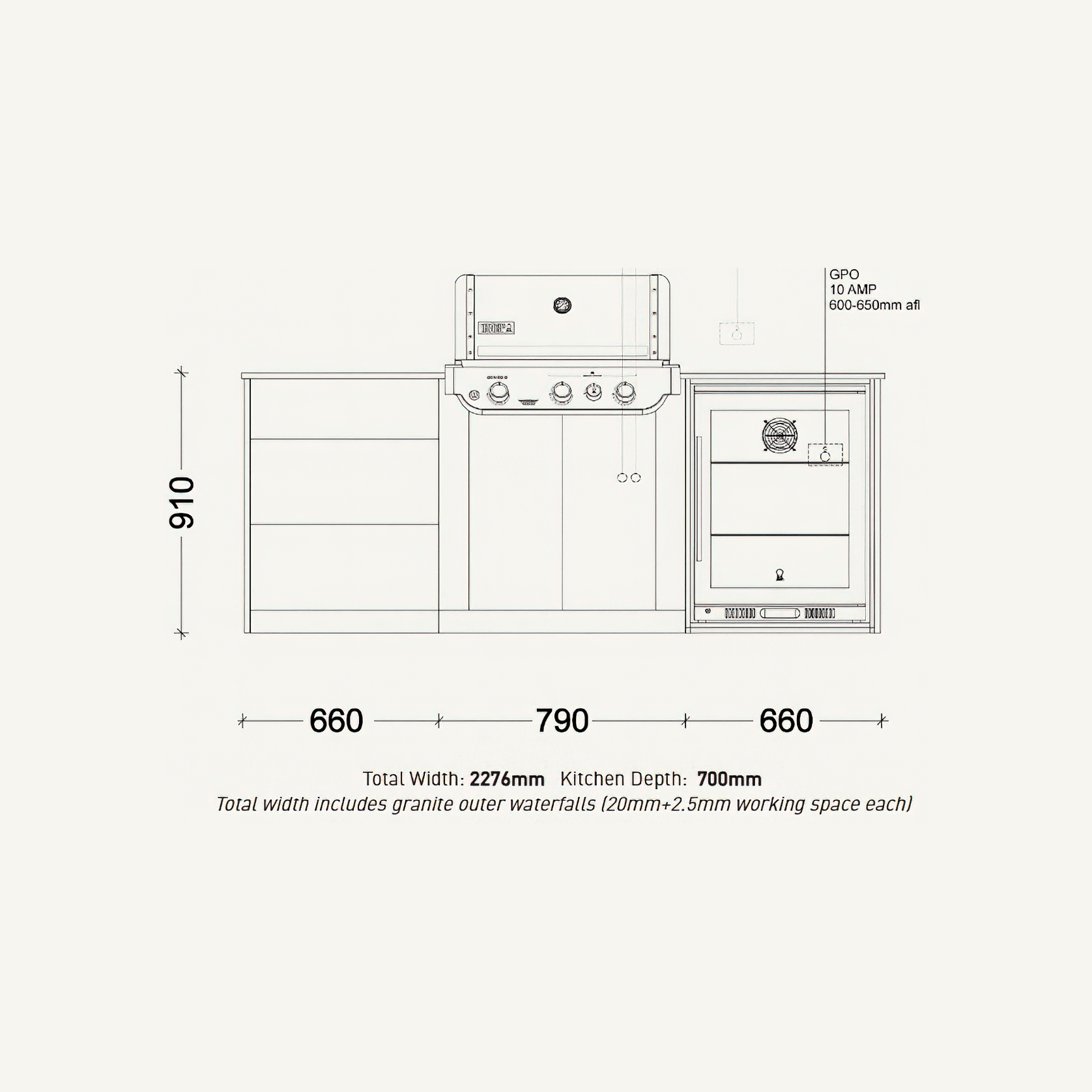 Weber Eden Outdoor Kitchen | SELECT Range gallery detail image