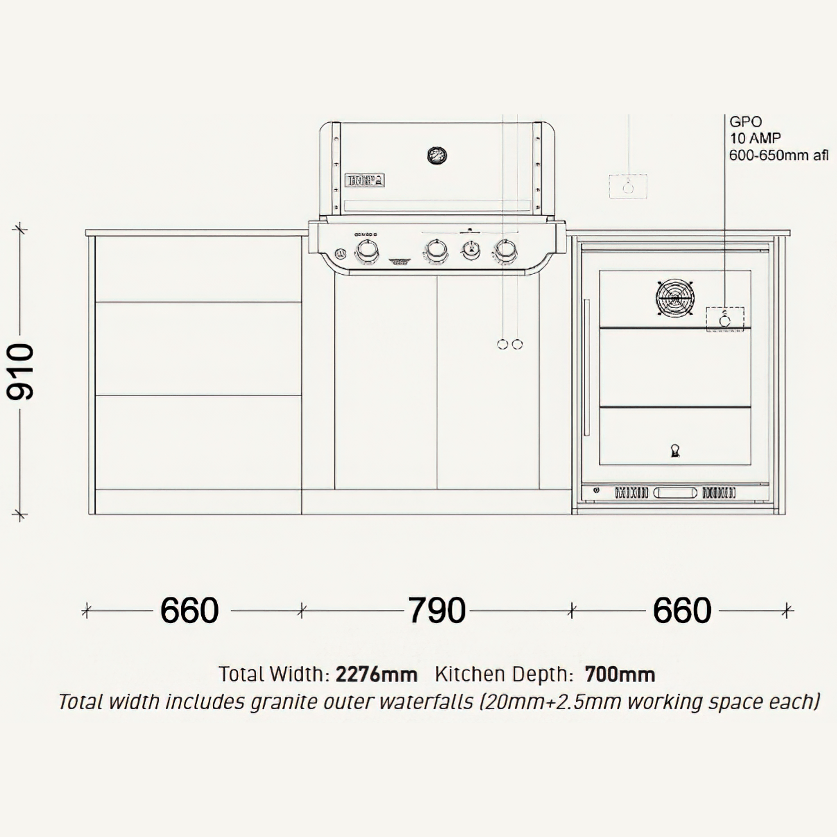 Weber Eden Outdoor Kitchen | SELECT Range gallery detail image