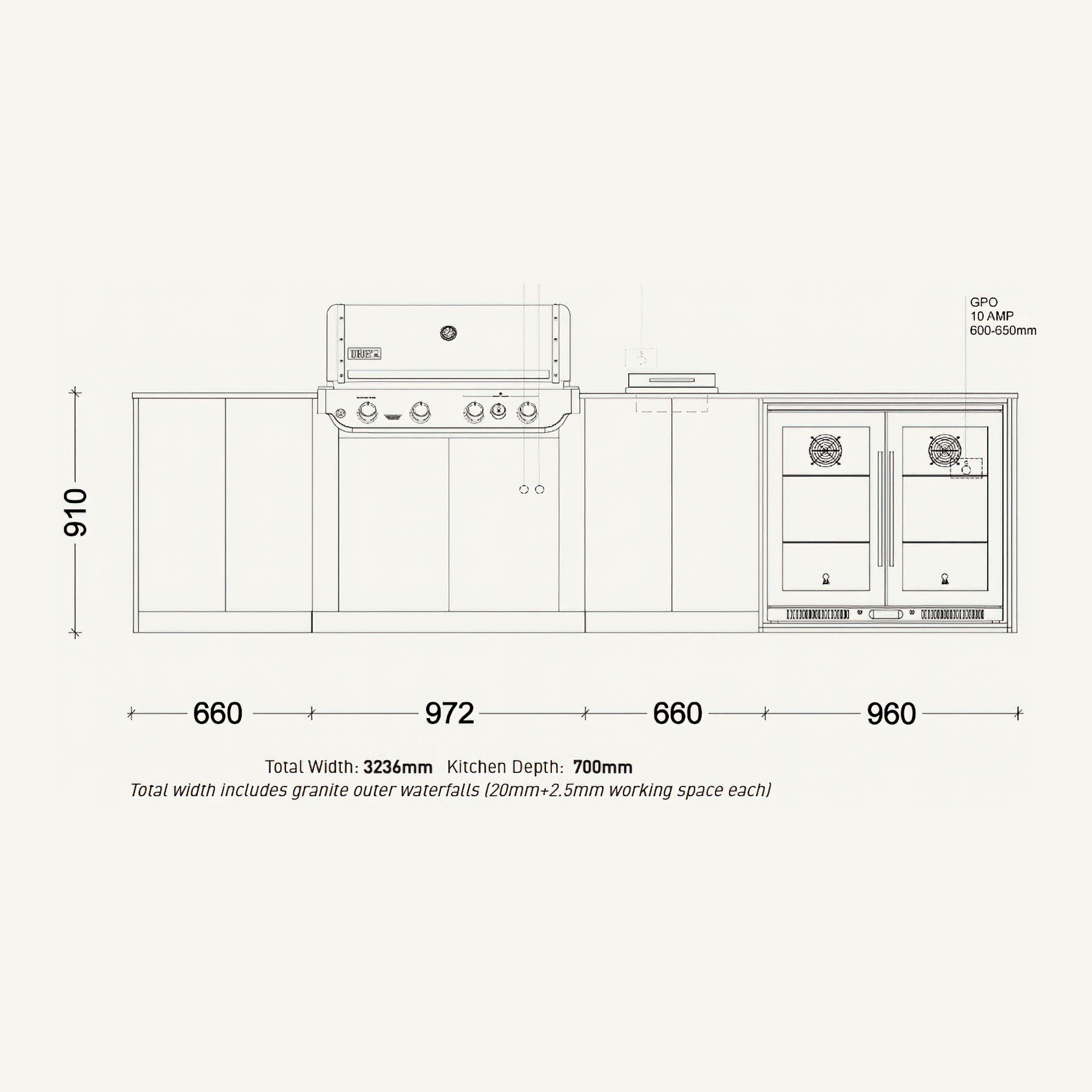 Weber Heathcote Outdoor Kitchen | SELECT Range gallery detail image