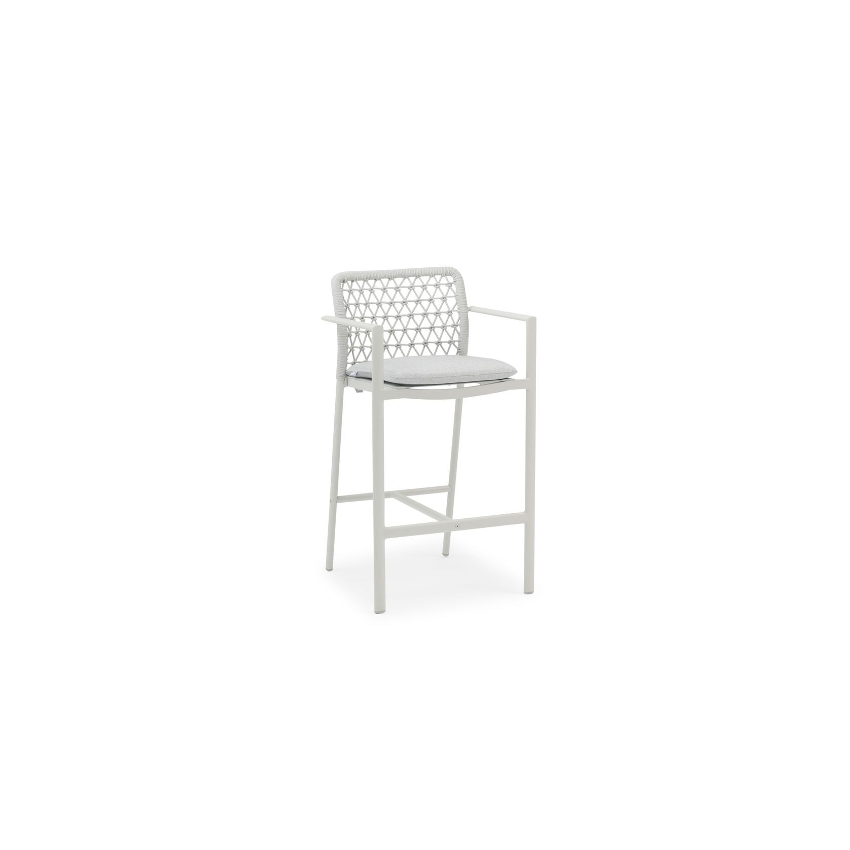 Set of 2 - Verona Outdoor Barstool - Light Grey gallery detail image