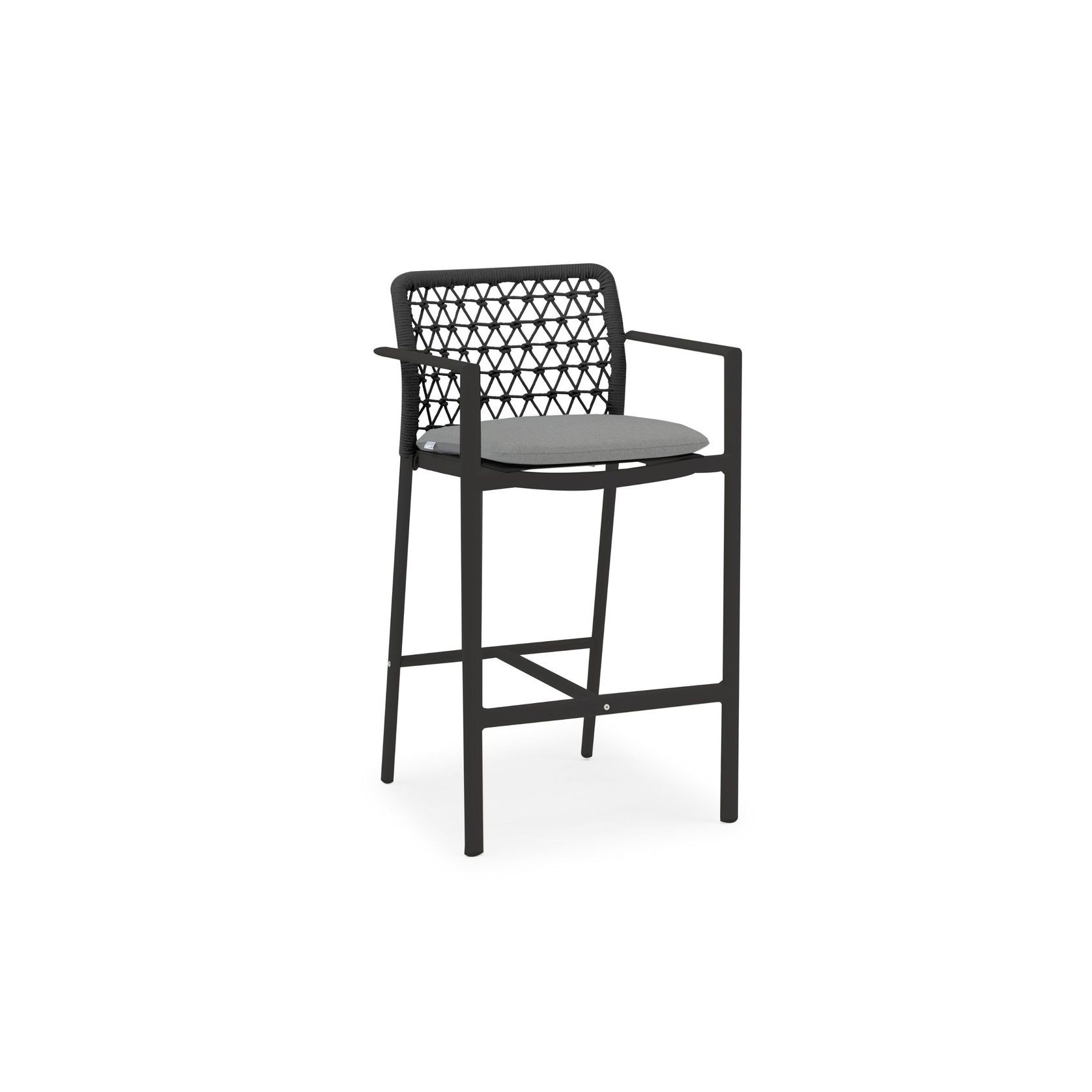 Set of 2 - Verona Outdoor Barstool - Charcoal gallery detail image