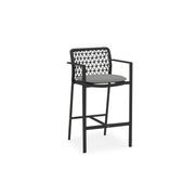 Set of 2 - Verona Outdoor Barstool - Charcoal gallery detail image