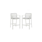 Set of 2 - Verona Outdoor Barstool - Light Grey gallery detail image