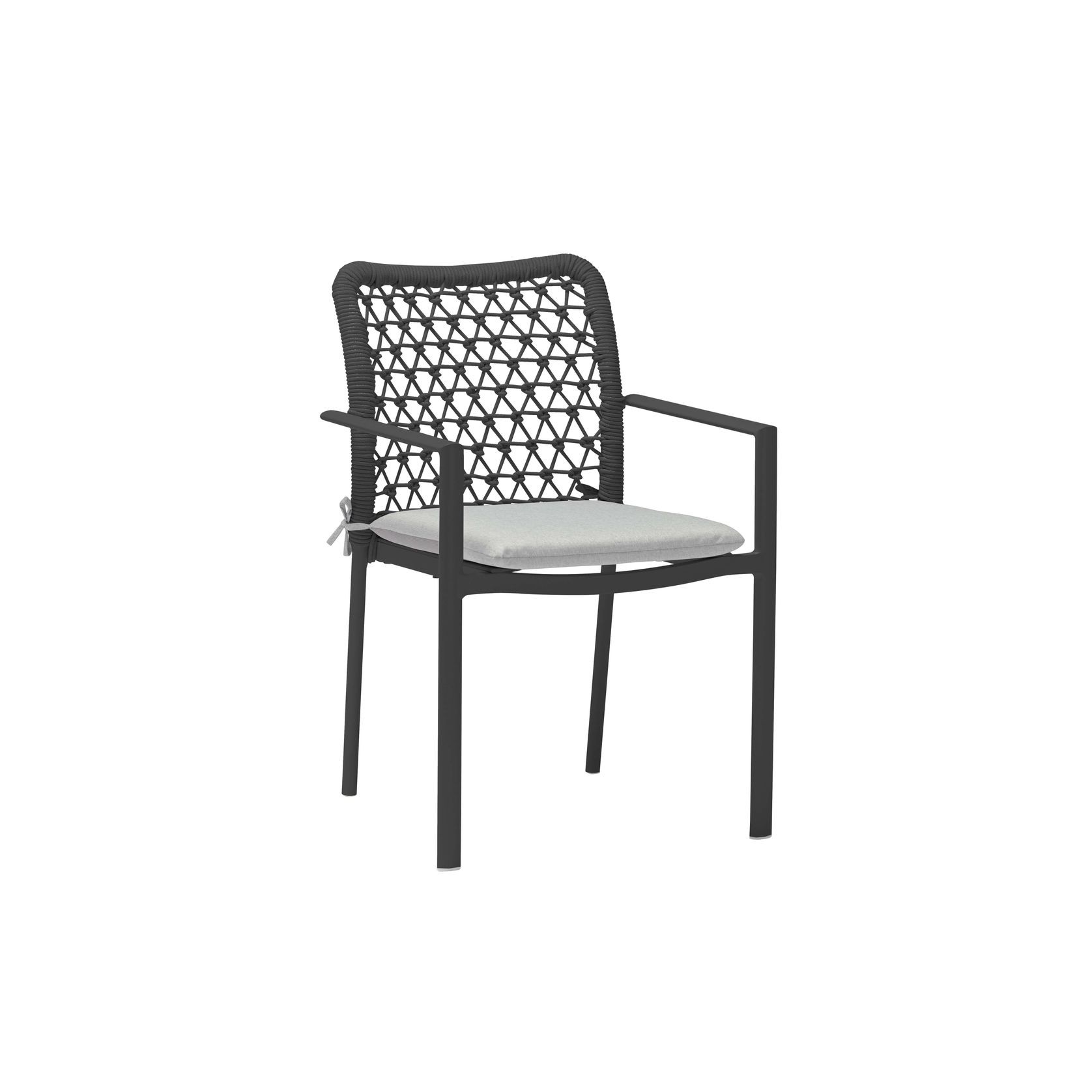 Verona Outdoor Dining Chair - Charcoal gallery detail image
