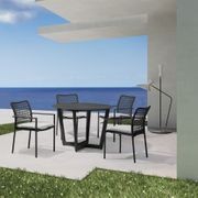 Verona Round Outdoor Dining Table - Charcoal gallery detail image