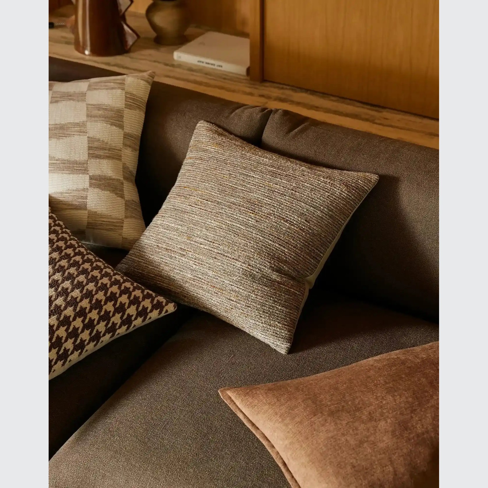 Weave Home Vista Cushion - Natural | Chunky Linen/Wool Blend gallery detail image