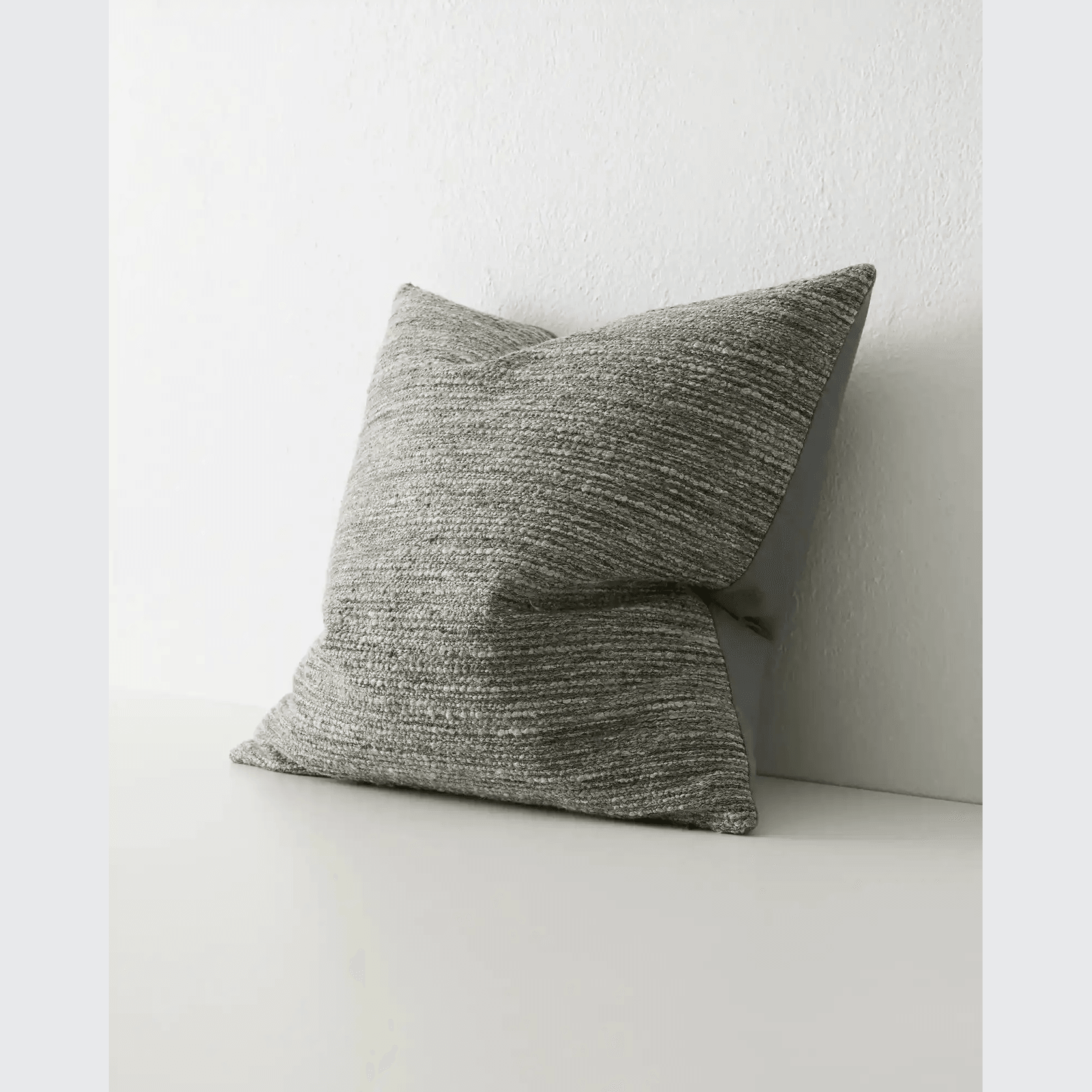 Weave Home Vista Cushion - Mineral | Chunky Linen/Wool Blend gallery detail image