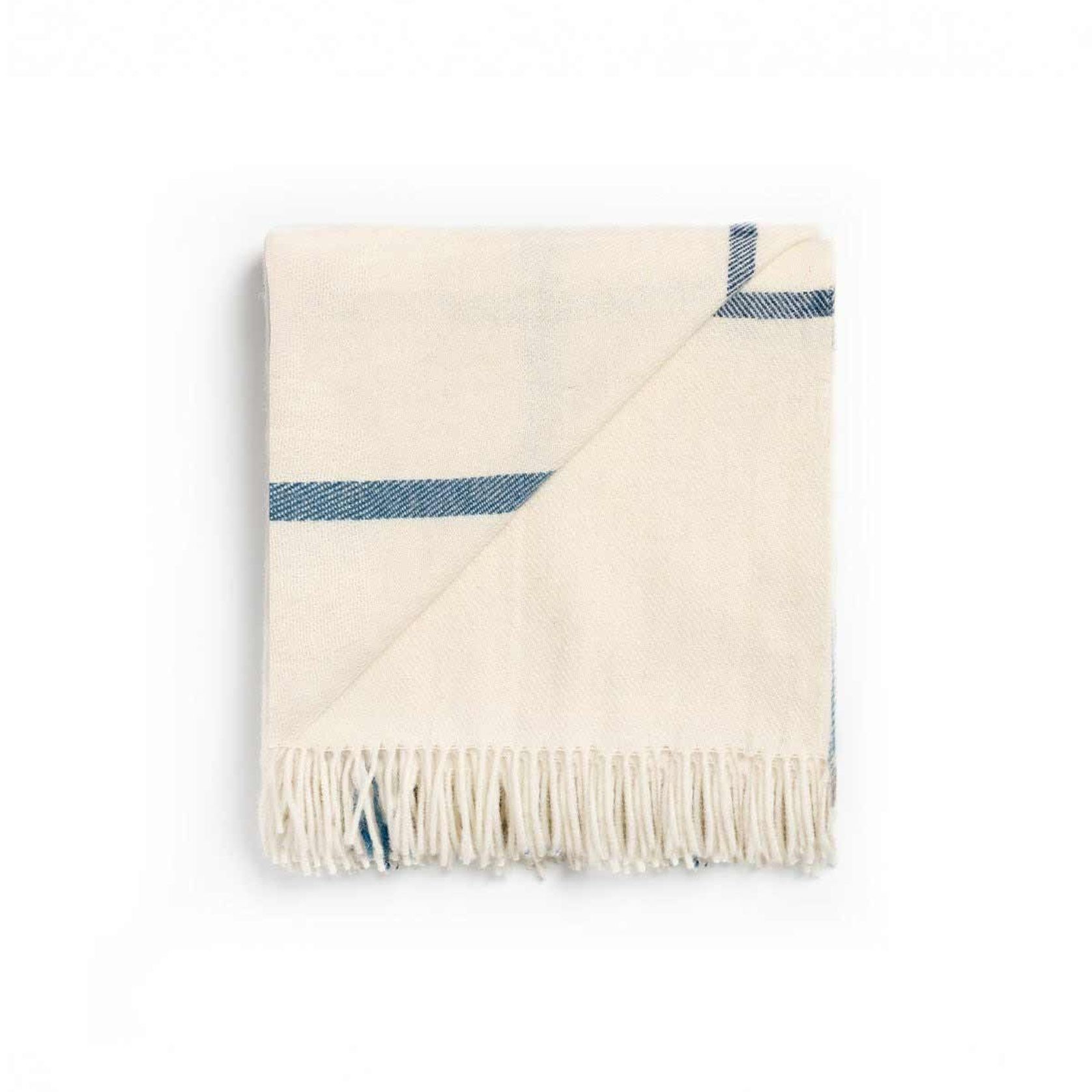 Ruanui Station Lambswool Throw -  Wakarua White gallery detail image