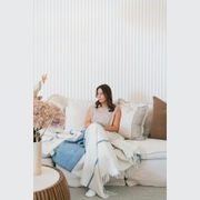 Ruanui Station Lambswool Throw - Wakarua White gallery detail image