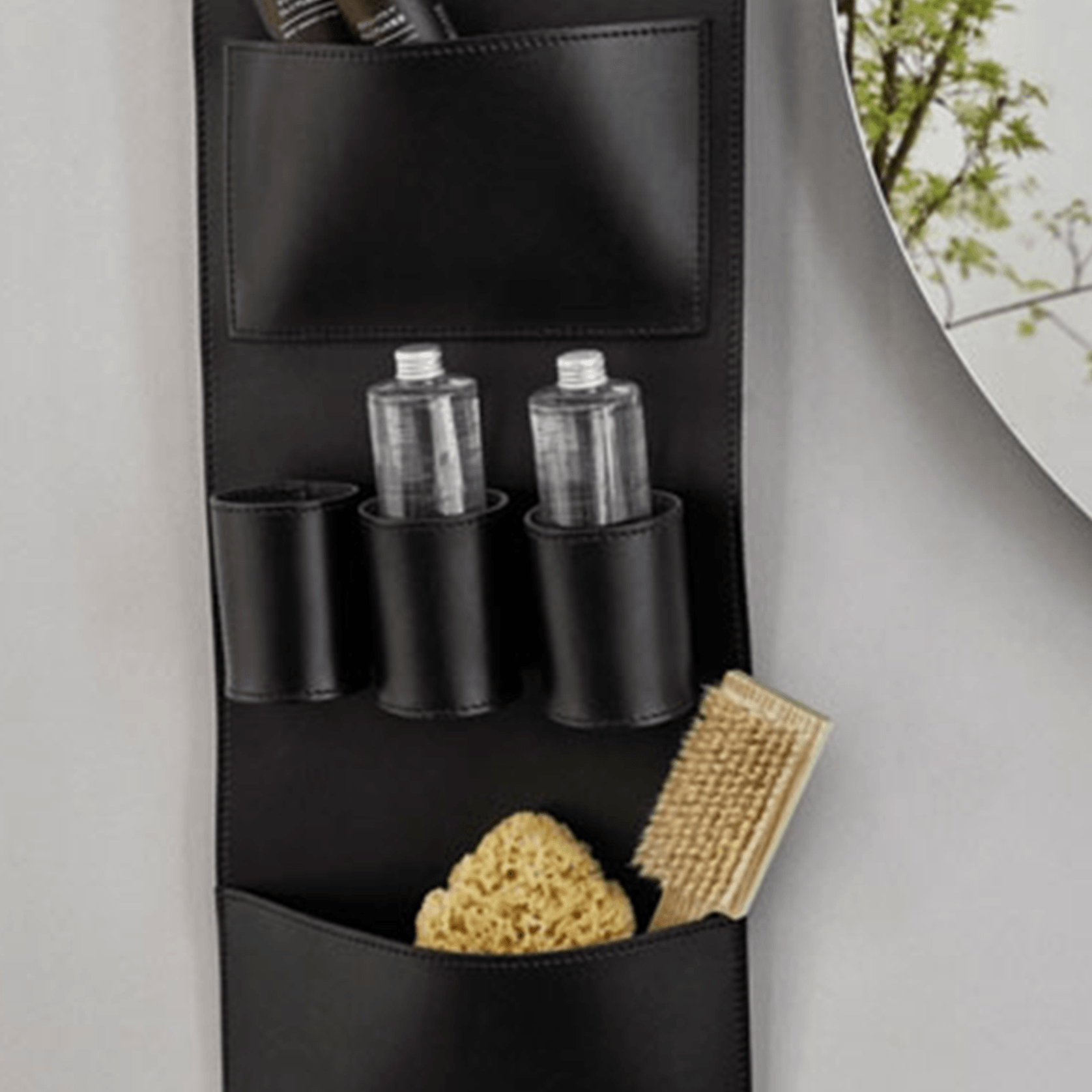 Wall-Hung Leather Storage Bag by Cielo gallery detail image