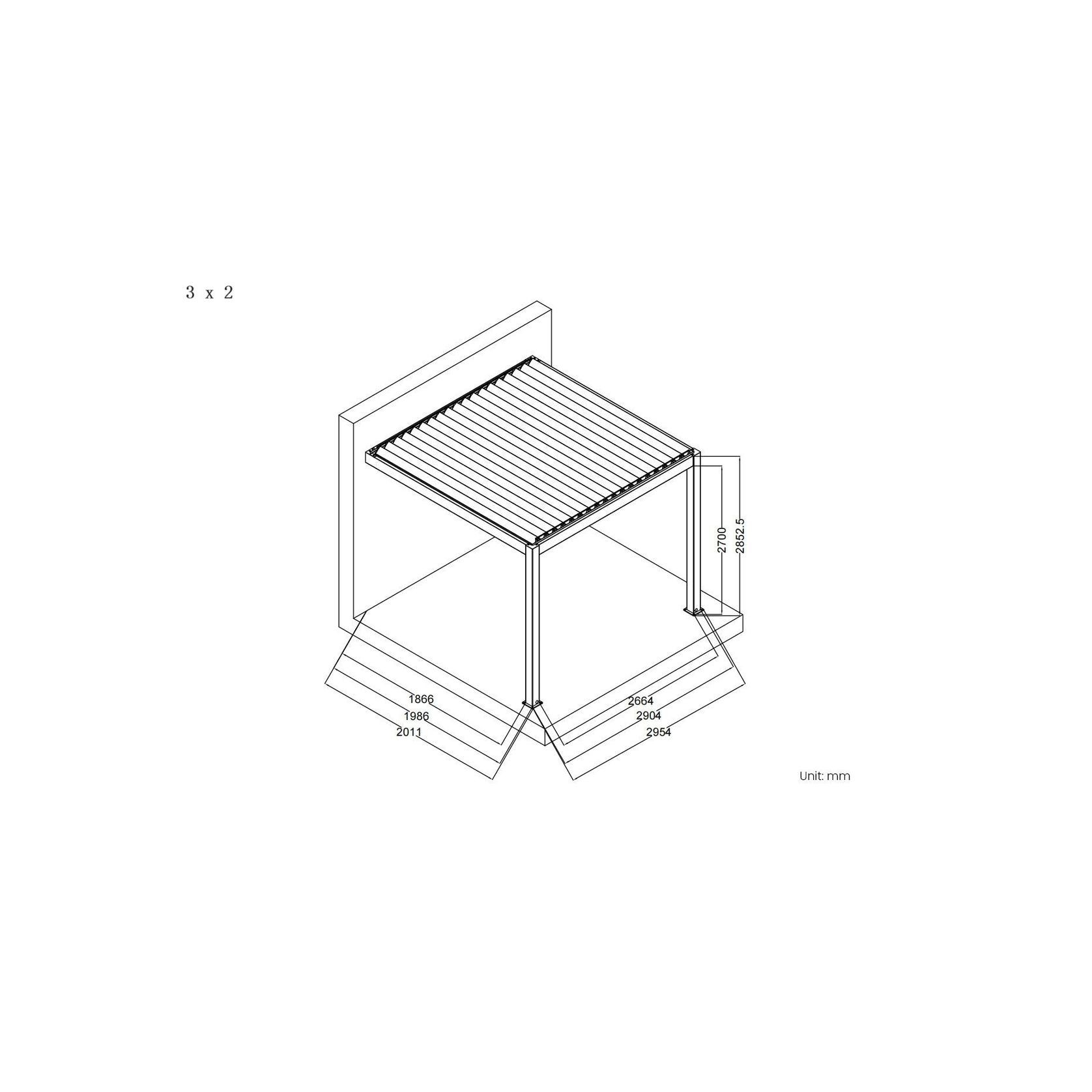 Baltic Motorised Wall Mounted Louvre Roof Aluminium Pergola gallery detail image