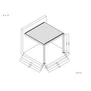 Baltic Manual Wall Mounted Louvre Roof Aluminium Pergola gallery detail image