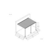 Baltic Motorised Wall Mounted Louvre Roof Aluminium Pergola gallery detail image