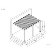 Baltic Manual Wall Mounted Louvre Roof Aluminium Pergola gallery detail image