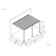 Baltic Motorised Wall Mounted Louvre Roof Aluminium Pergola gallery detail image