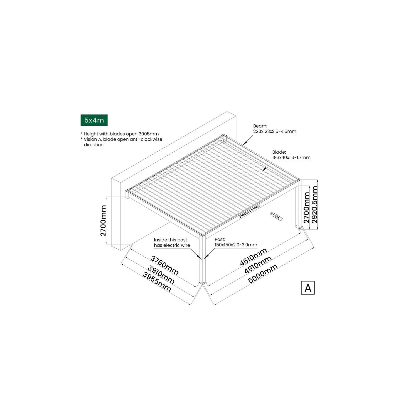 Tasman Motorised Wall Mounted Louvre Roof gallery detail image