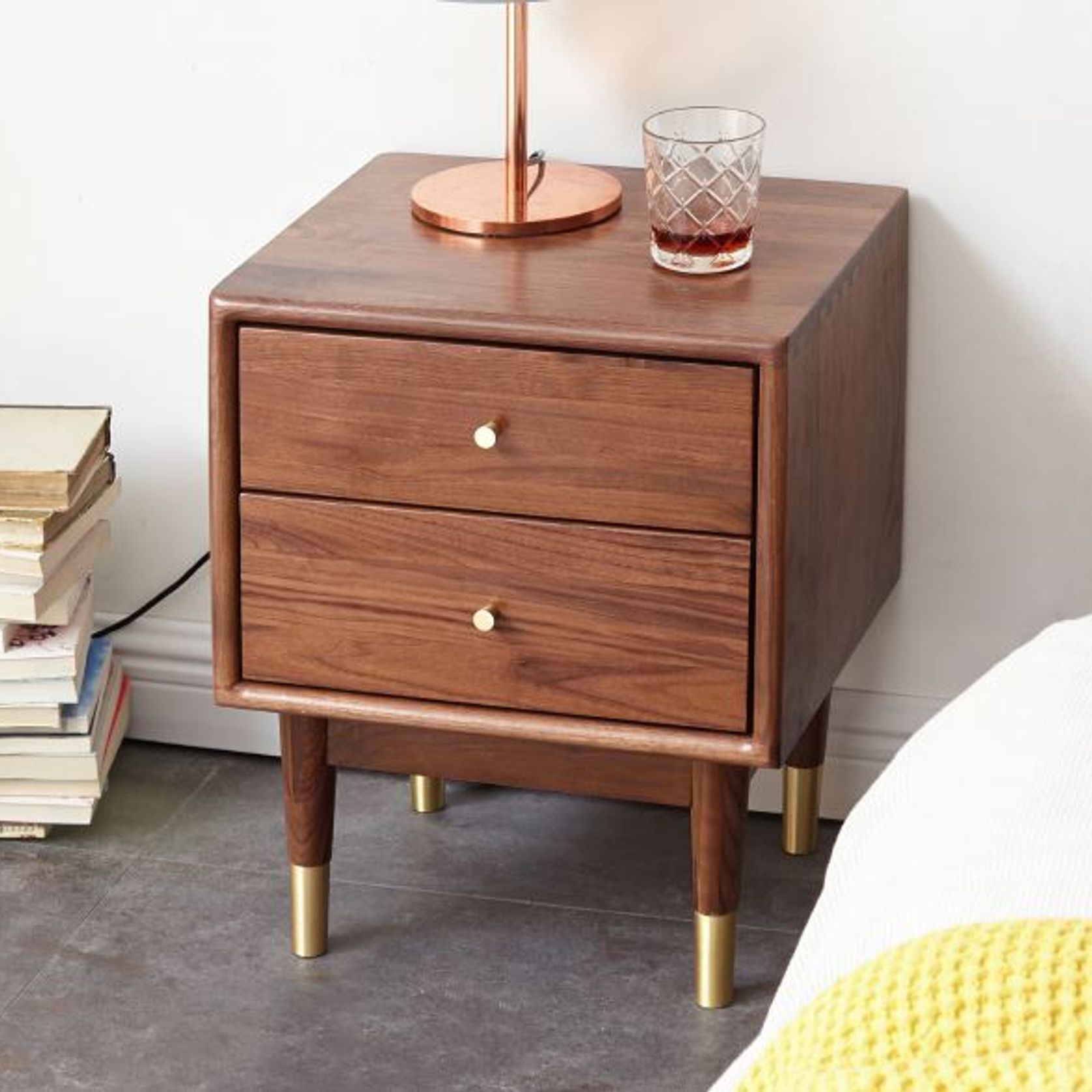 Walnut Bedside Table ArchiPro NZ