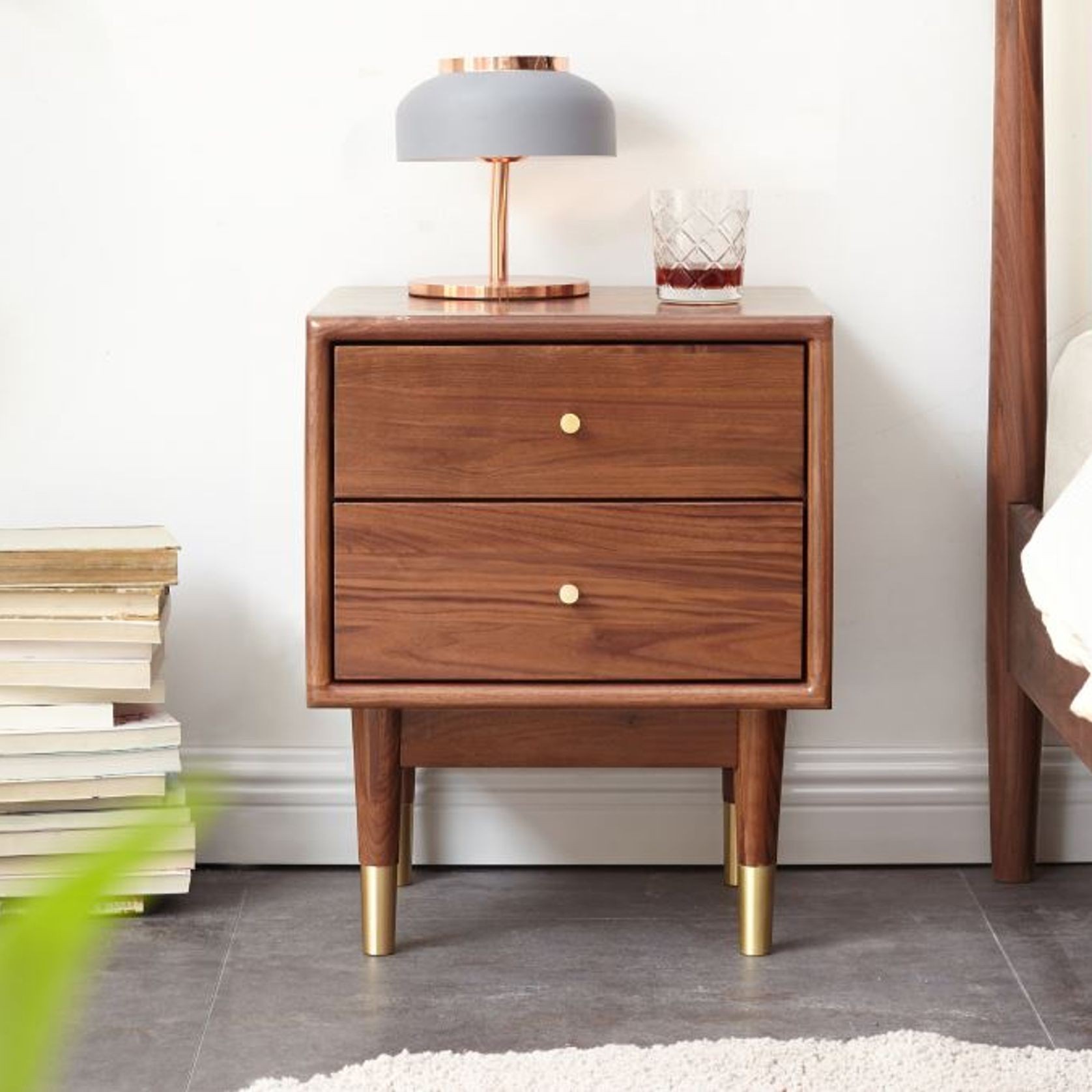 Walnut Bedside Table ArchiPro NZ