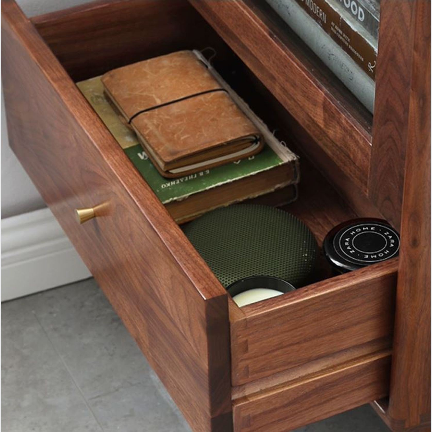 Walnut Glass Display Cabinet gallery detail image