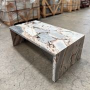 Waterfall Coffee Table - Milky Blue Marble gallery detail image