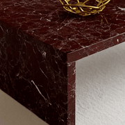 Waterfall Coffee Table - Rosso Levanto Marble gallery detail image