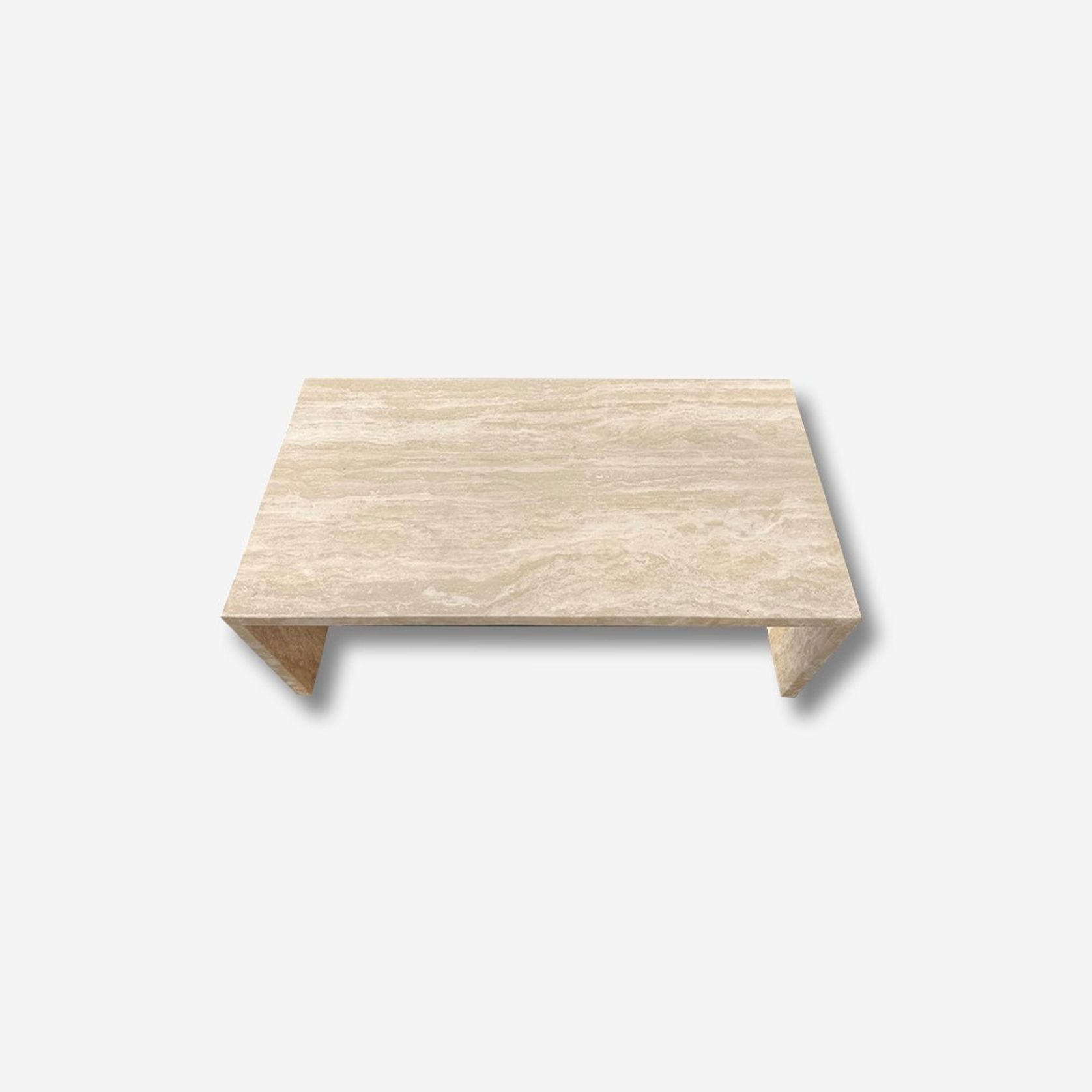 Waterfall Coffee Table - Vein Cut Travertine gallery detail image