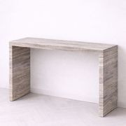 Waterfall Hallway Console - Silver Travertine gallery detail image