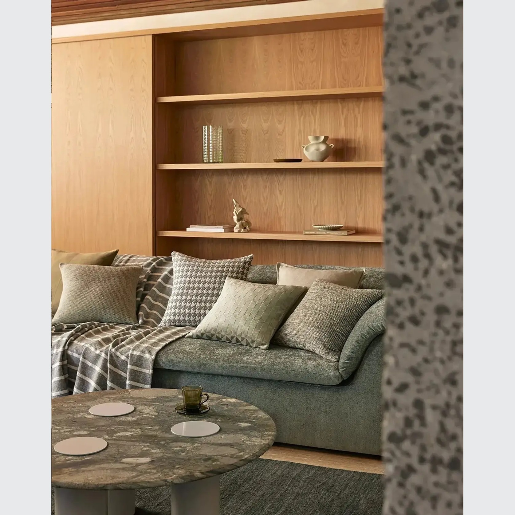 Weave Home Marina Cushion - Laurel | Woven Geometric gallery detail image