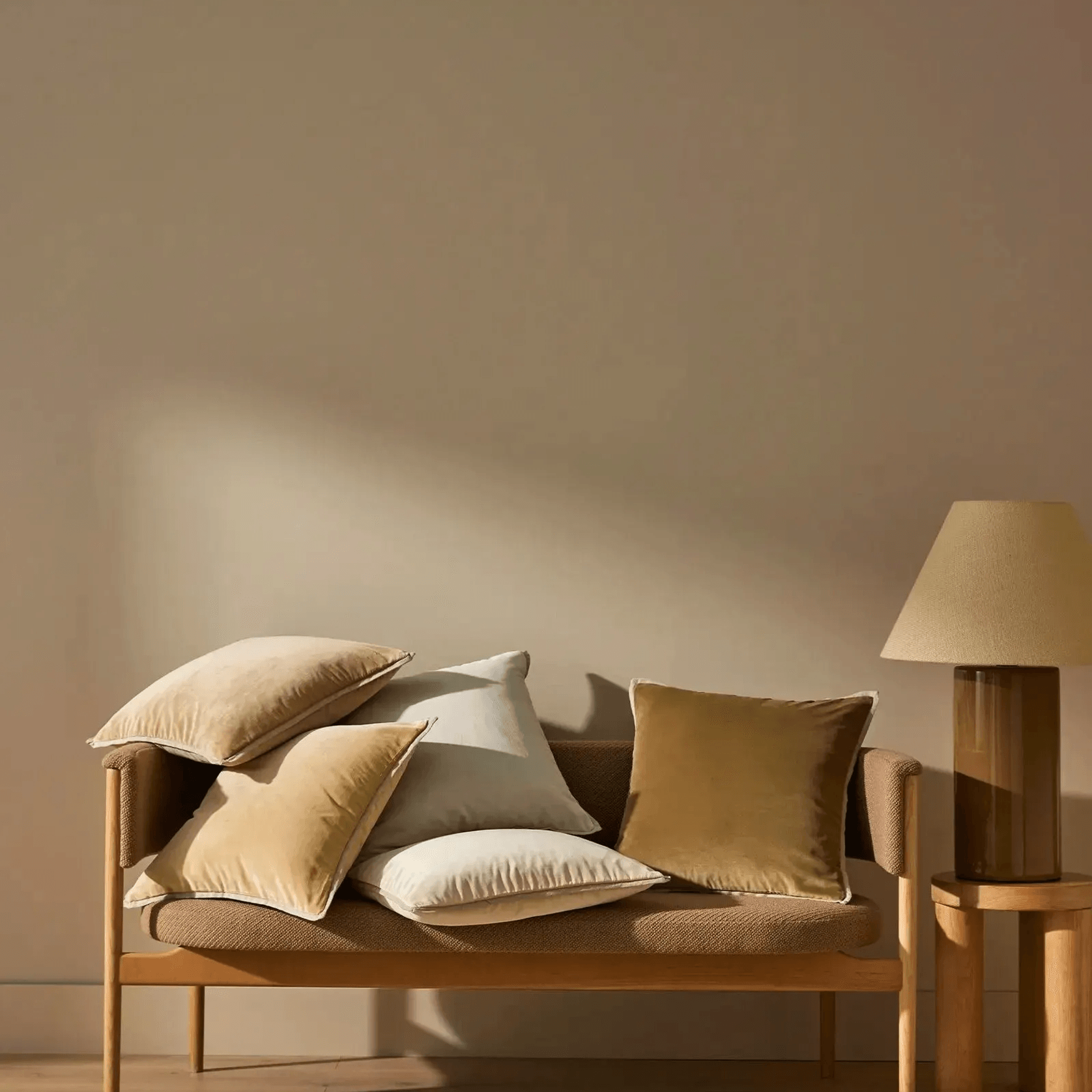 Weave Home Francesca Cushion Cover - Olive | Velvet gallery detail image