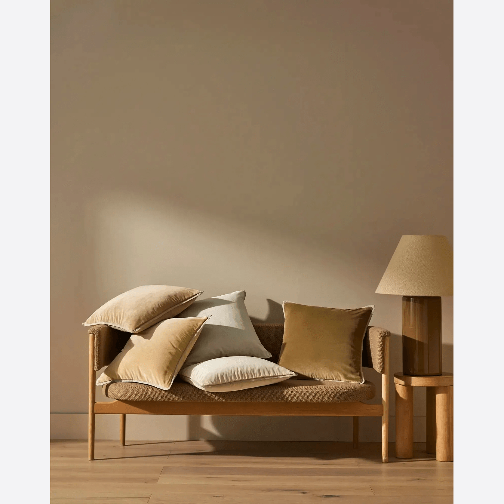 Weave Home Francesca Cushion Cover - Olive | Velvet gallery detail image
