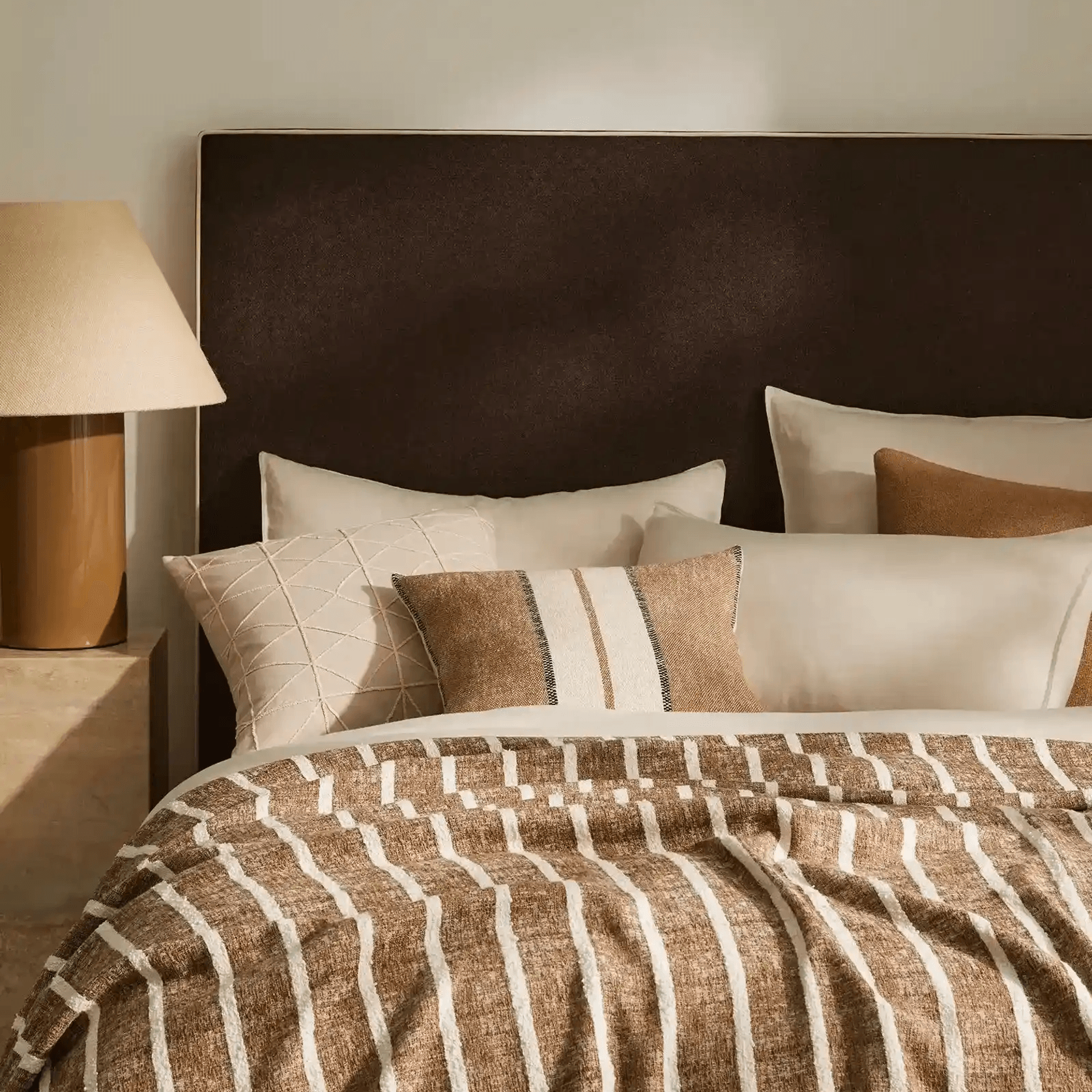 Weave Home Ottavio Cushion - Cocoa gallery detail image