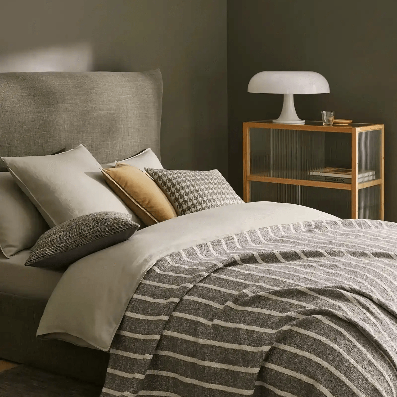 Weave Home Vista Cushion - Mineral | Chunky Linen/Wool Blend gallery detail image
