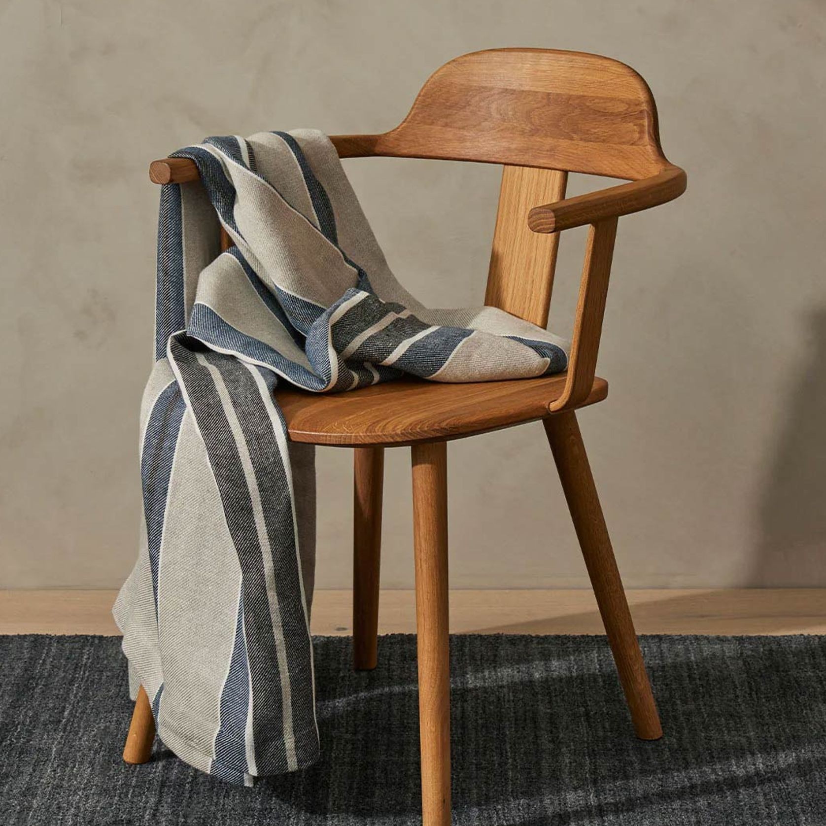 Weave Home Franco Throw - Denim | Pure European Linen gallery detail image