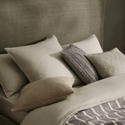 Ravello Linen Quilt Cover - Sage | Weave Home Bed Linen gallery detail image