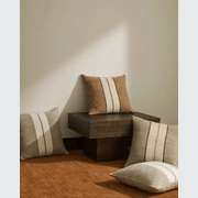 Weave Home Ottavio Cushion - Cocoa | Textured Stripe gallery detail image