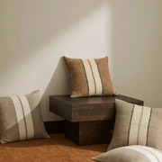 Weave Home Ottavio Cushion - Cocoa | Textured Stripe gallery detail image