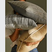 Weave Home Vista Cushion - Mineral | Chunky Linen/Wool Blend gallery detail image