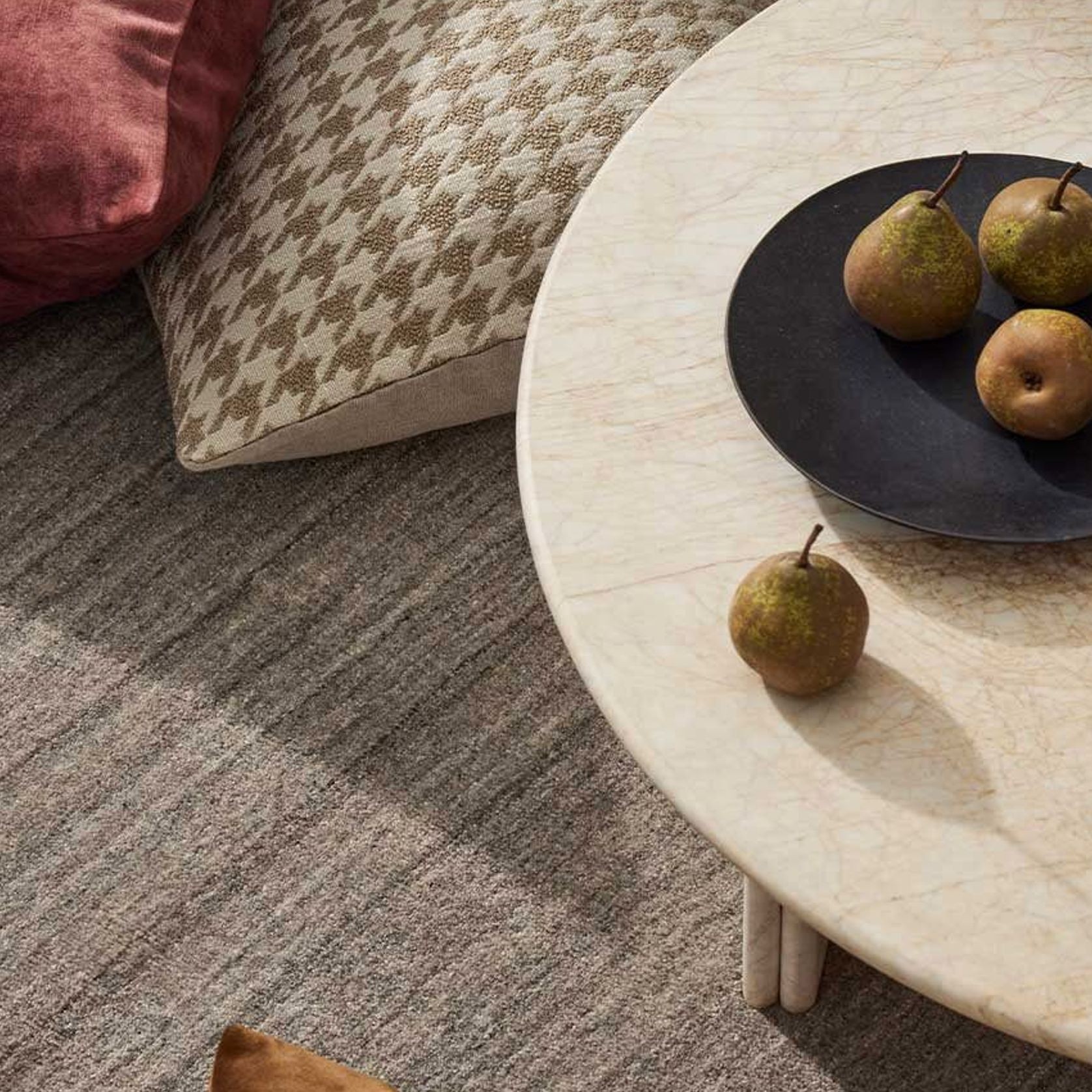 Weave Home Giovanni Cushion - Oatmeal | Bouclé Houndstooth gallery detail image
