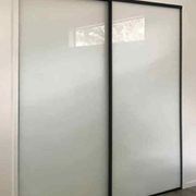 White Acrylic Sliding Door With Double Tracks gallery detail image
