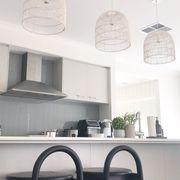 Whitewash Cane Rattan Pendant Light - Siena - 2 Sizes gallery detail image