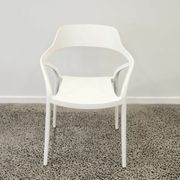 Lyra Resin Dining Chair - White gallery detail image