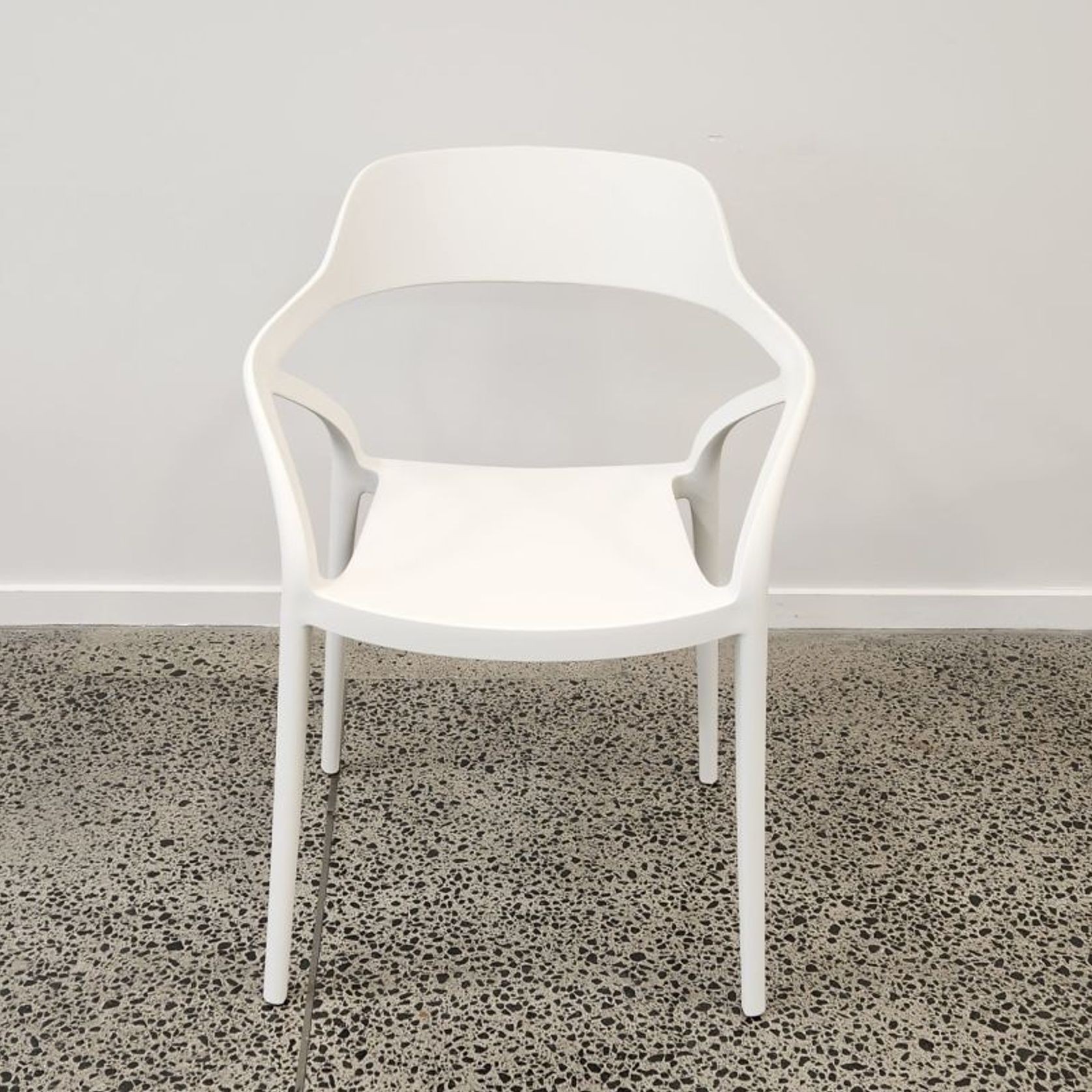 Lyra Resin Dining Chair - White gallery detail image